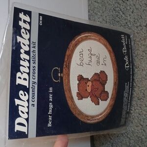 Dale Burdett cross stitch kit Bear Hugs Are In new with frame
